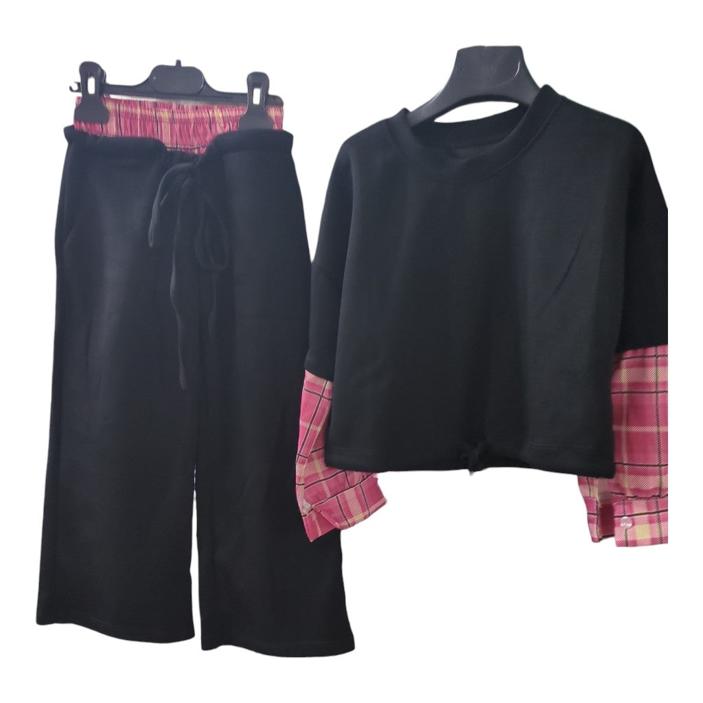 Completo Cotone Due Pezzi con Pantalone a Palazzo 💖✨