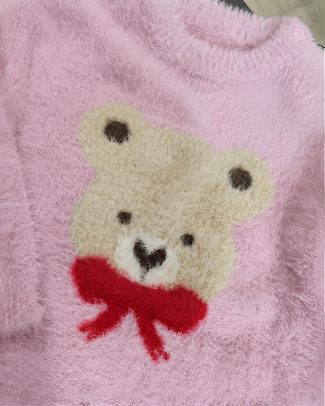 Maglioncino di Lana Orsetto Rosa 🐻🩷