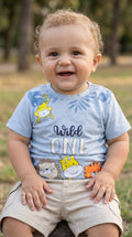 L'isola che non c'è – Completo 2 pezzi T-shirt stampa e short cotone bambino