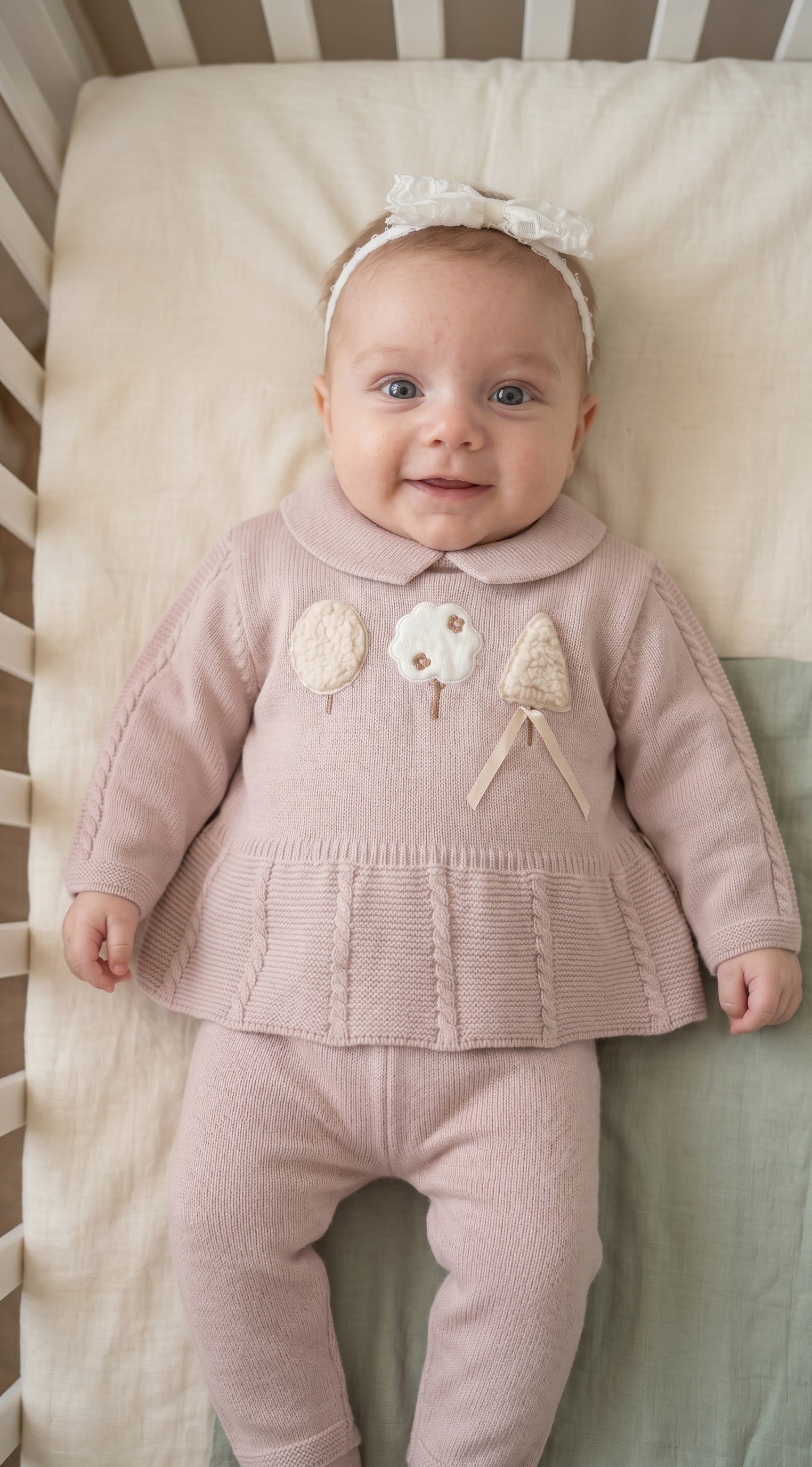 Completo Bimba Casacchina e Pantalone in Lanetta (12 mesi)