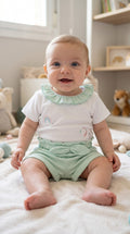 Completo Neonata - Maglietta e Short con Fiocco