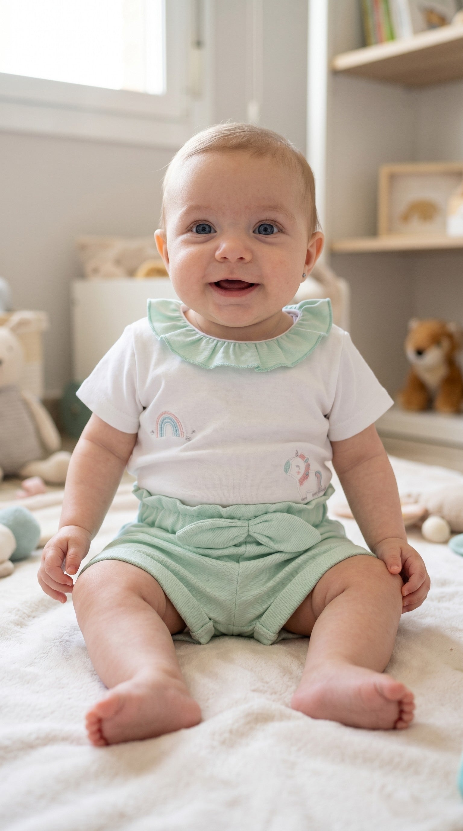 Completo Neonata - Maglietta e Short con Fiocco