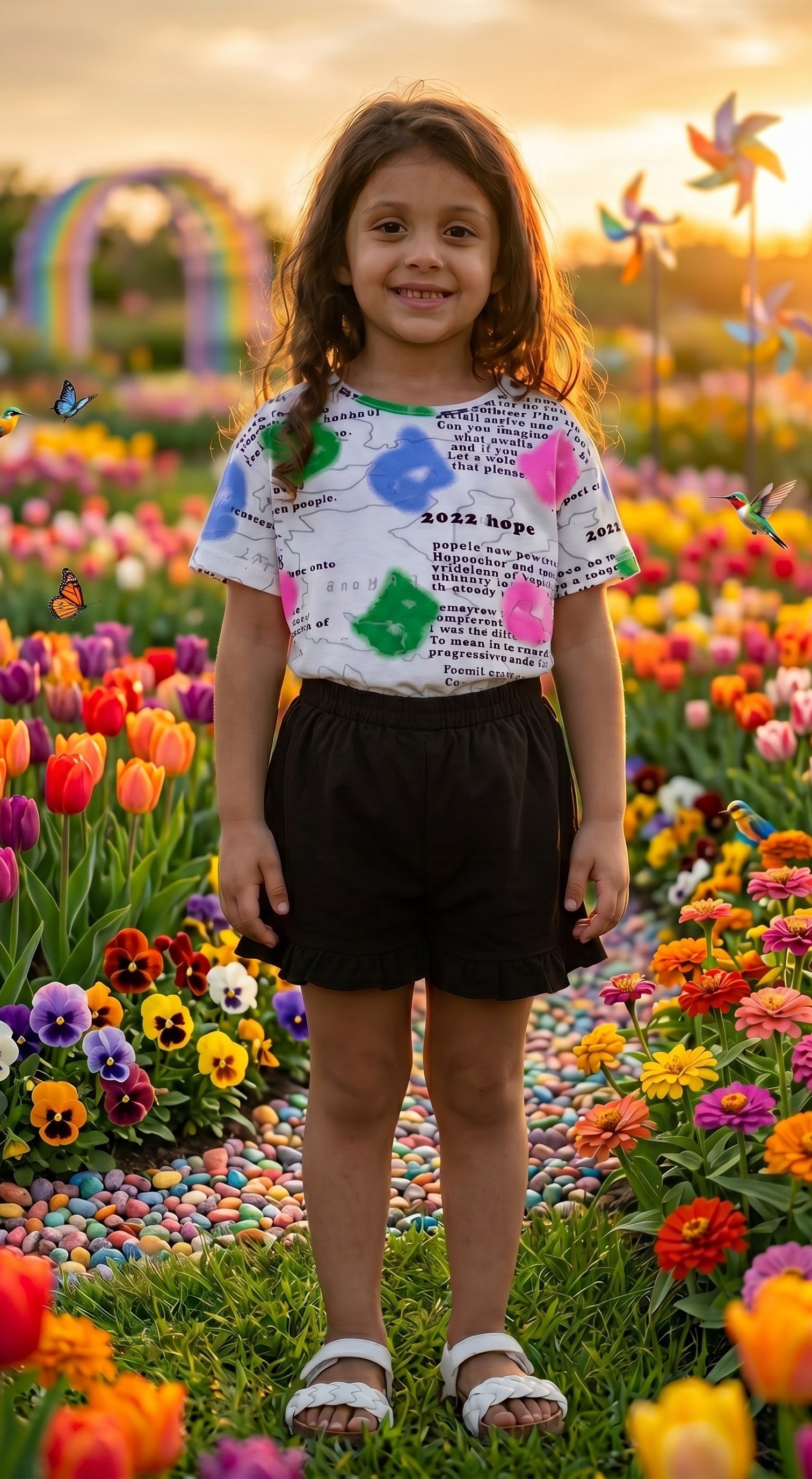 Completo Bimba 2 Pezzi T-Shirt e Pantalone in Cotone