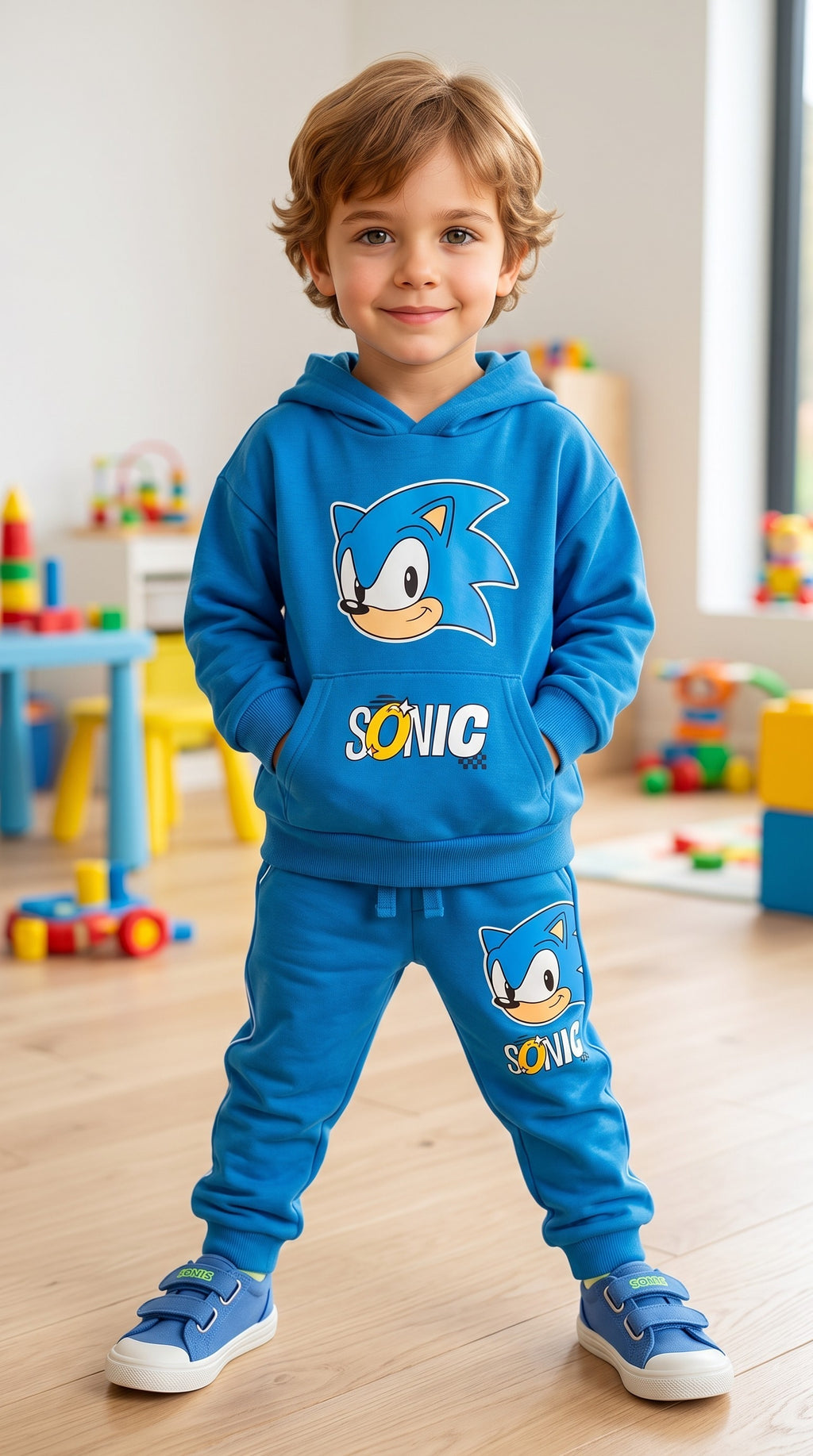 Tuta Sonic – Felpa con Cappuccio + Pantalone