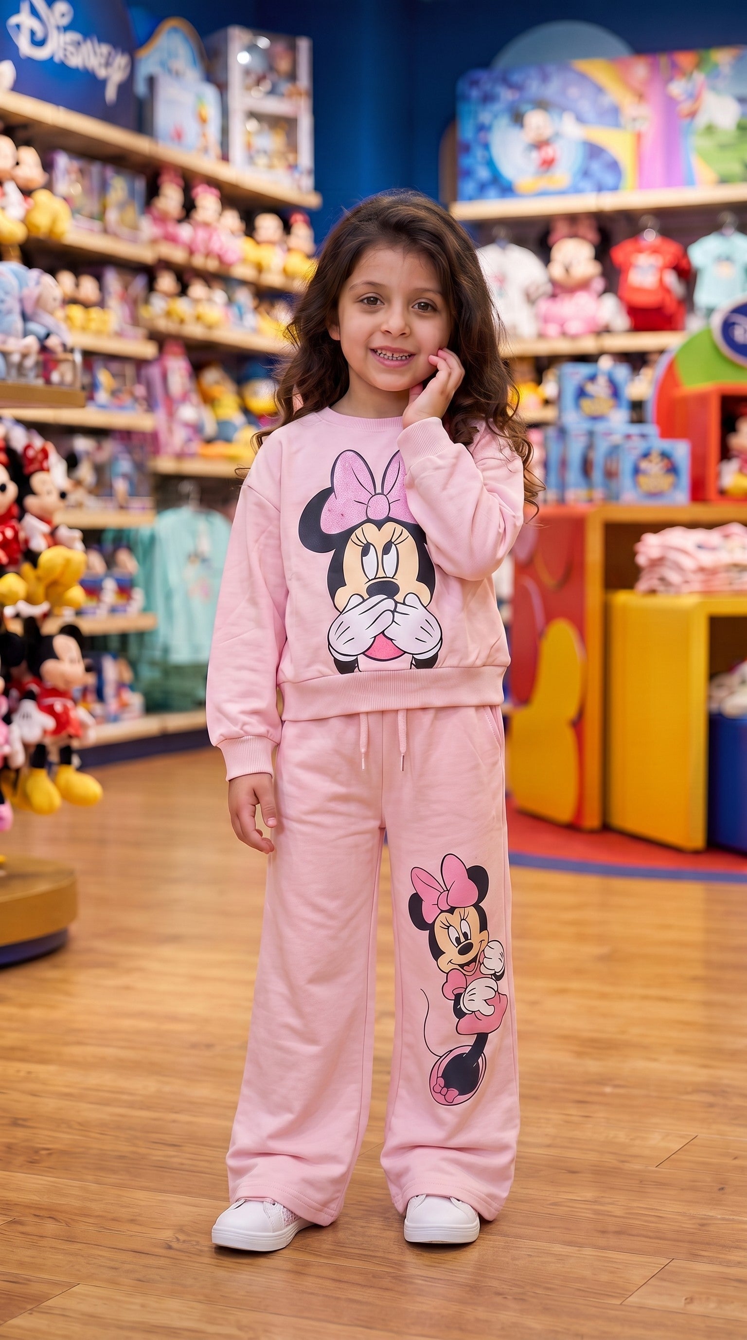 Completo Disney Minnie – Felpa e Pantalone a Palazzo 🐭🌸