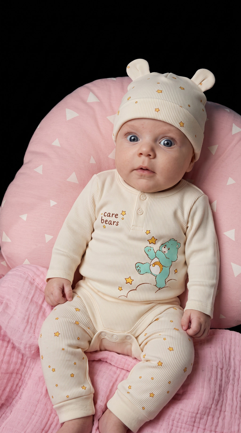 Set Neonato Care Bears – Body + Pantaloni + Cappellino
