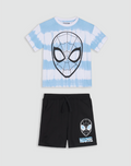 Completo Spider-Man Marvel – T-shirt Tie-Dye e Shorts – Bambino