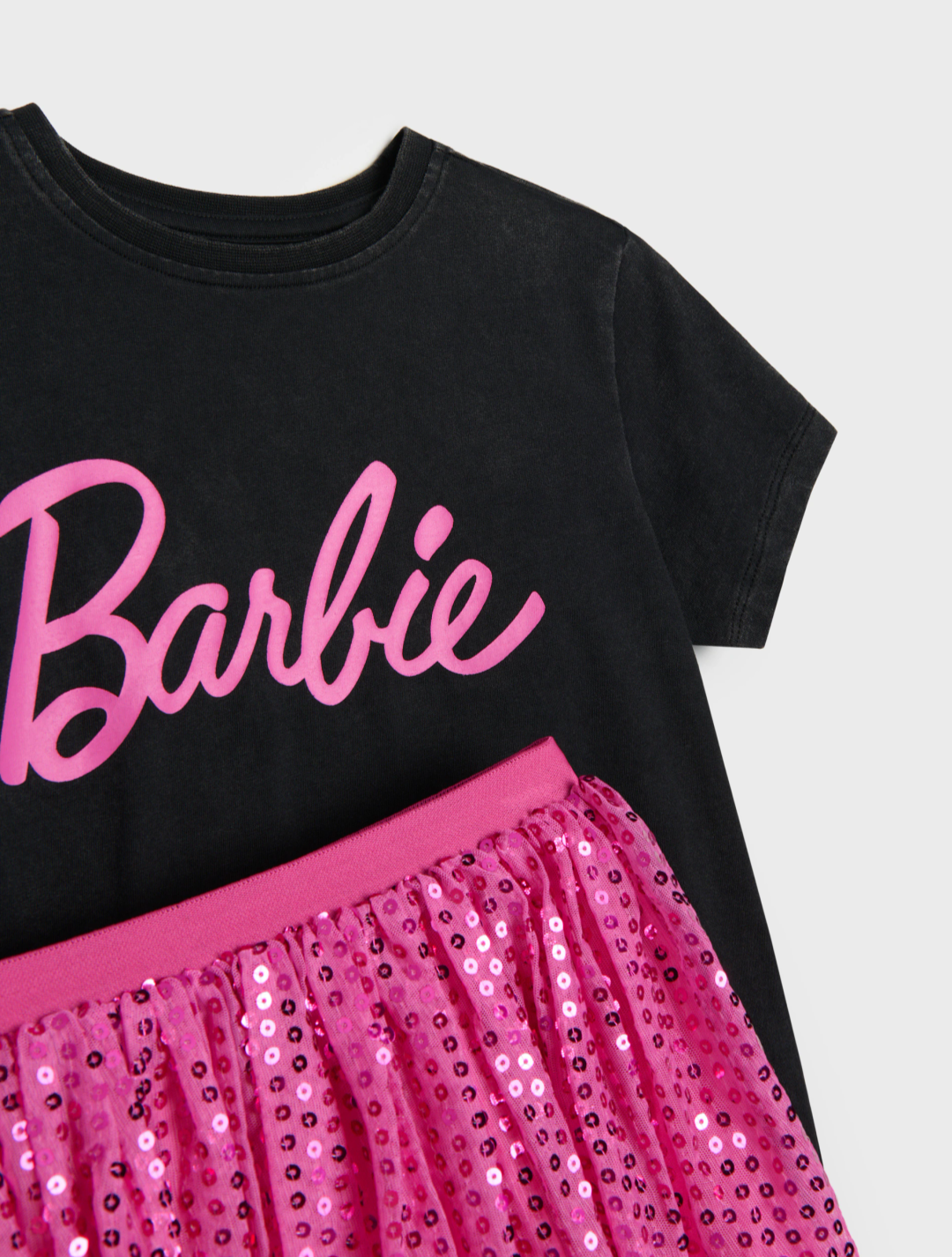 Completo Barbie – T-shirt e Gonna Paillettes – Bimba
