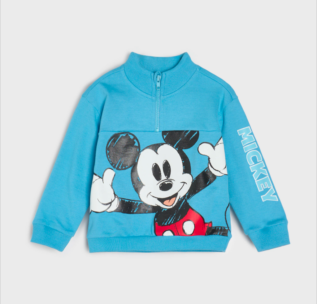 Completo Bambino Disney Mickey Mouse - Felpa con Cerniera e Jeans