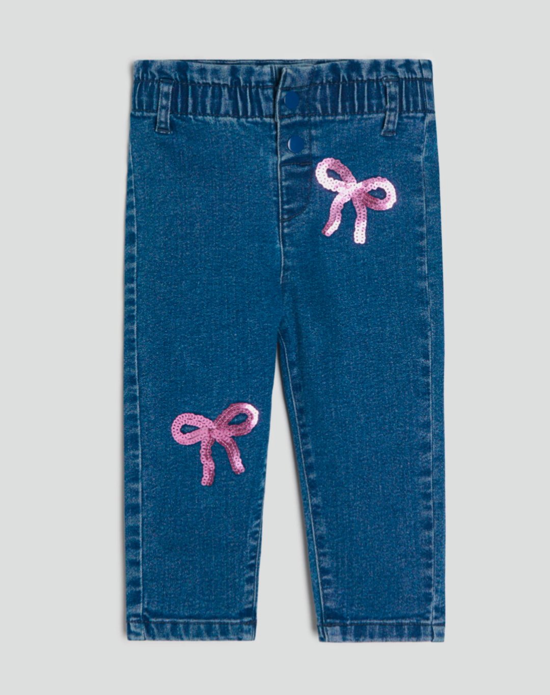 Set Felpa Cuore + Jeans Fiocco Paillettes
