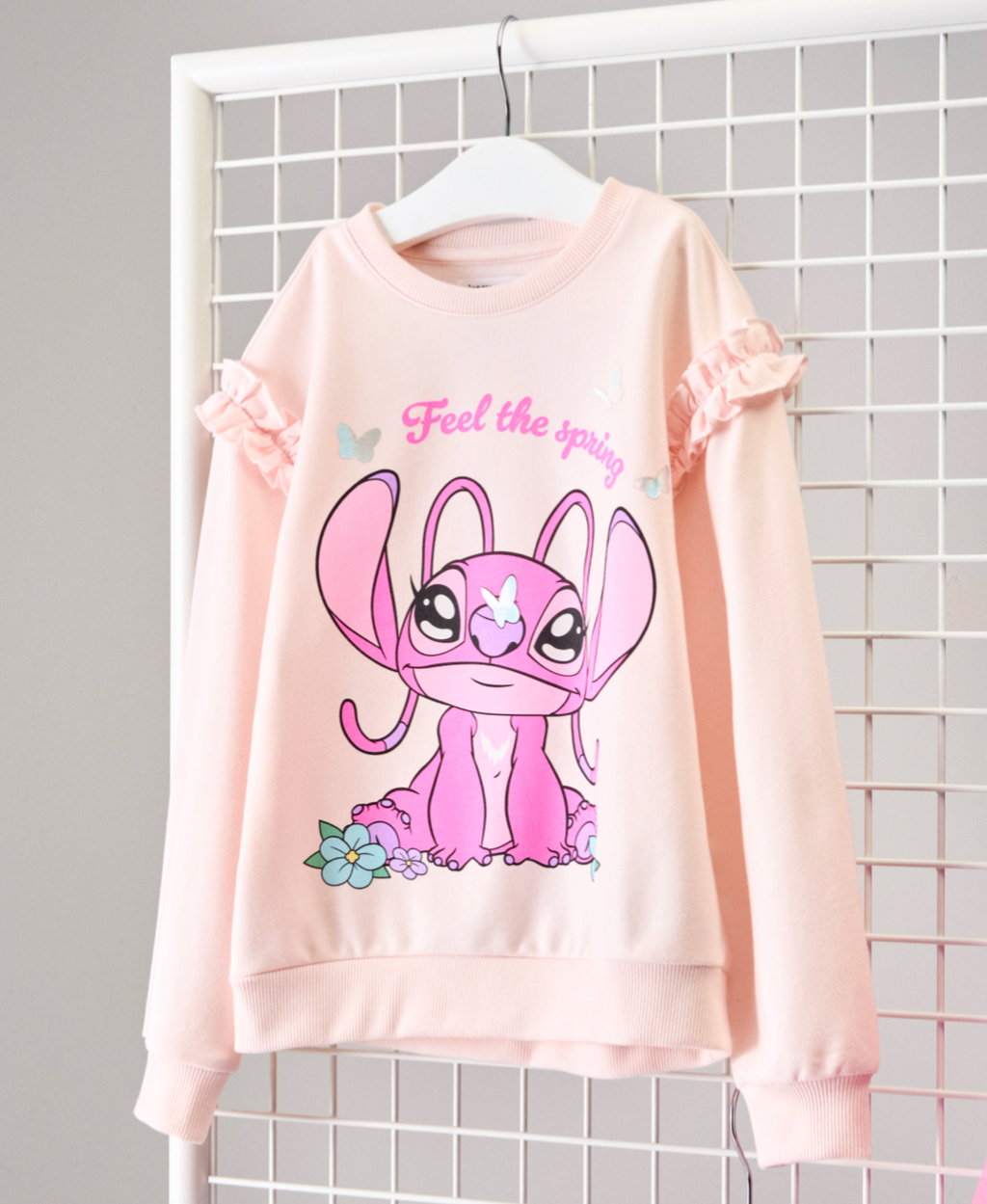 Completo Stitch Angel – Felpa Garzata e Pantalone a Zampa 💜✨