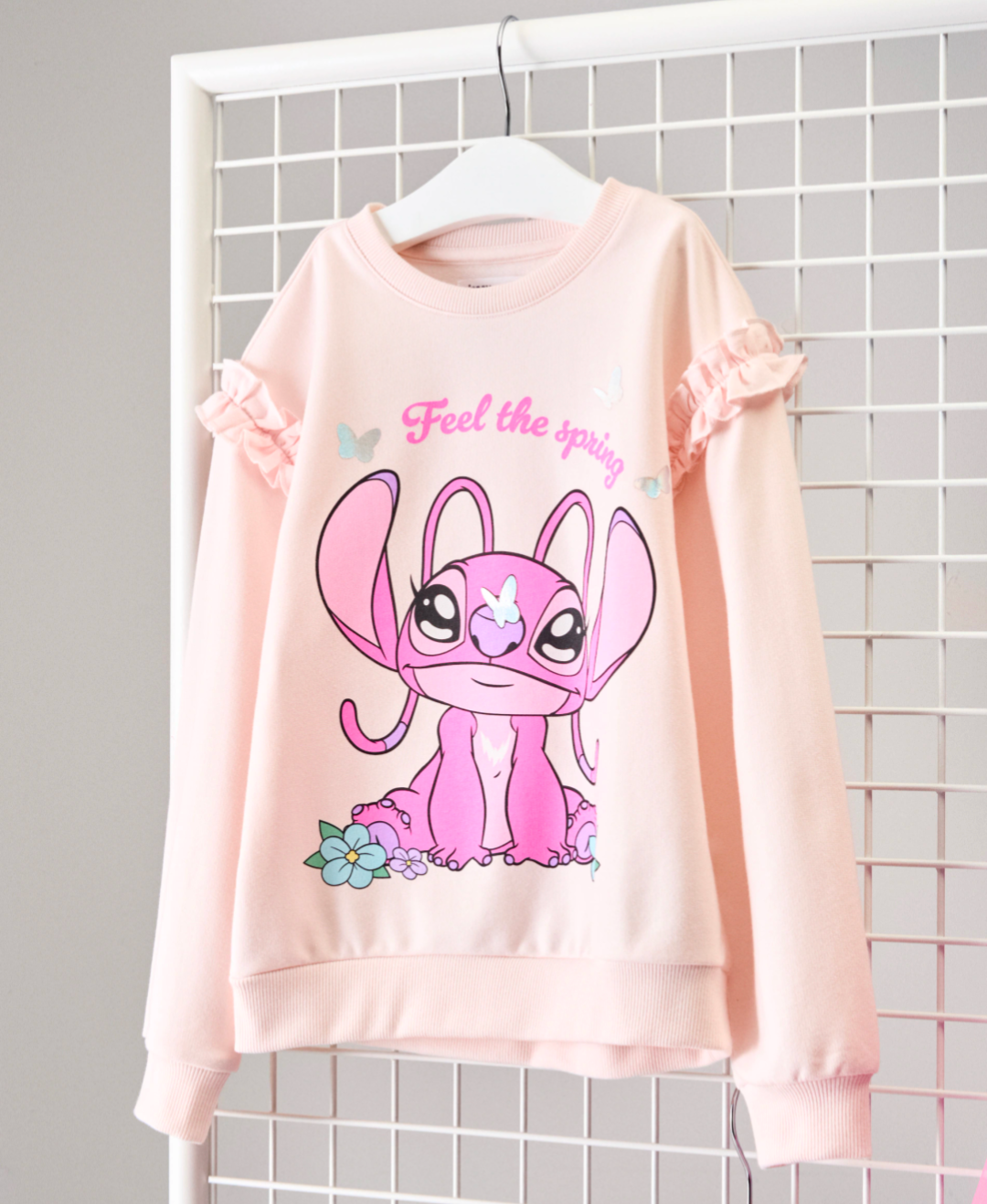 Completo Stitch Angel – Felpa Garzata e Pantalone a Zampa 💜✨