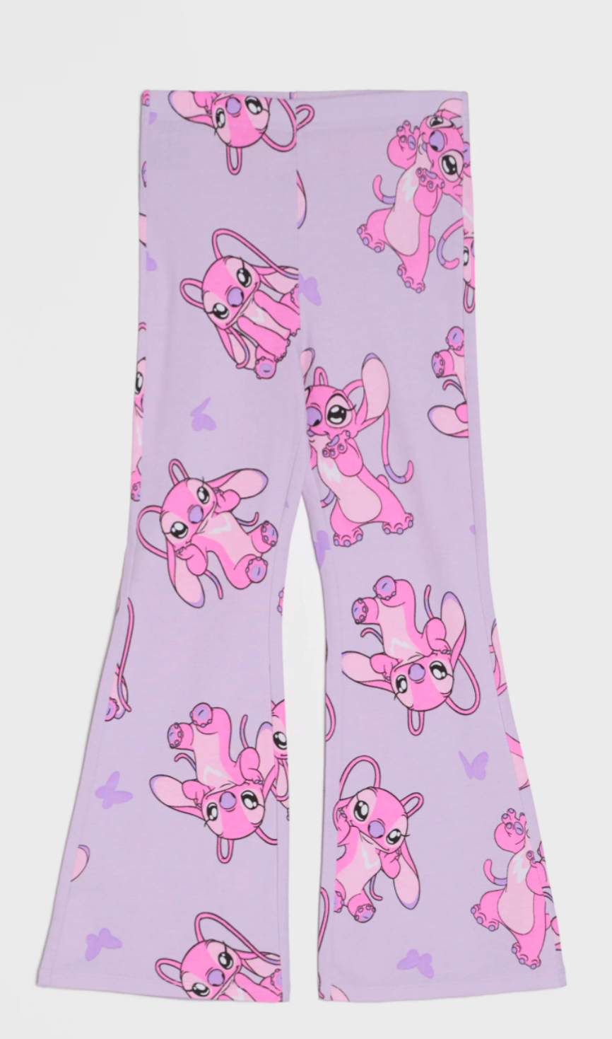 Completo Stitch Angel – Felpa Garzata e Pantalone a Zampa 💜✨