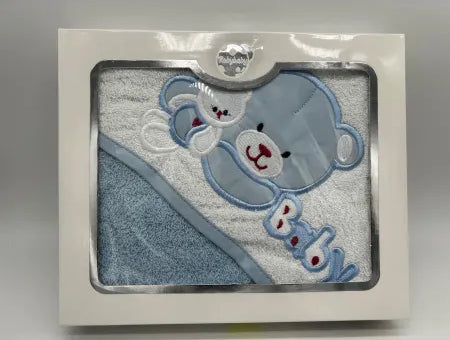 Accappatoio Triangolo Spugna Roby Baby azzurro