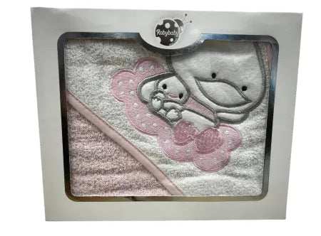 Accappatoio Triangolo Spugna Robybaby rosa