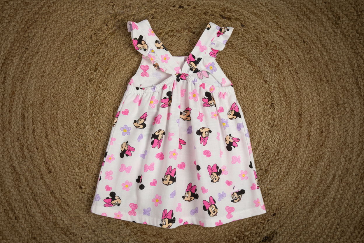 Vestito Minnie Mouse Disney – Abito con Spalline a Volant – Neonata