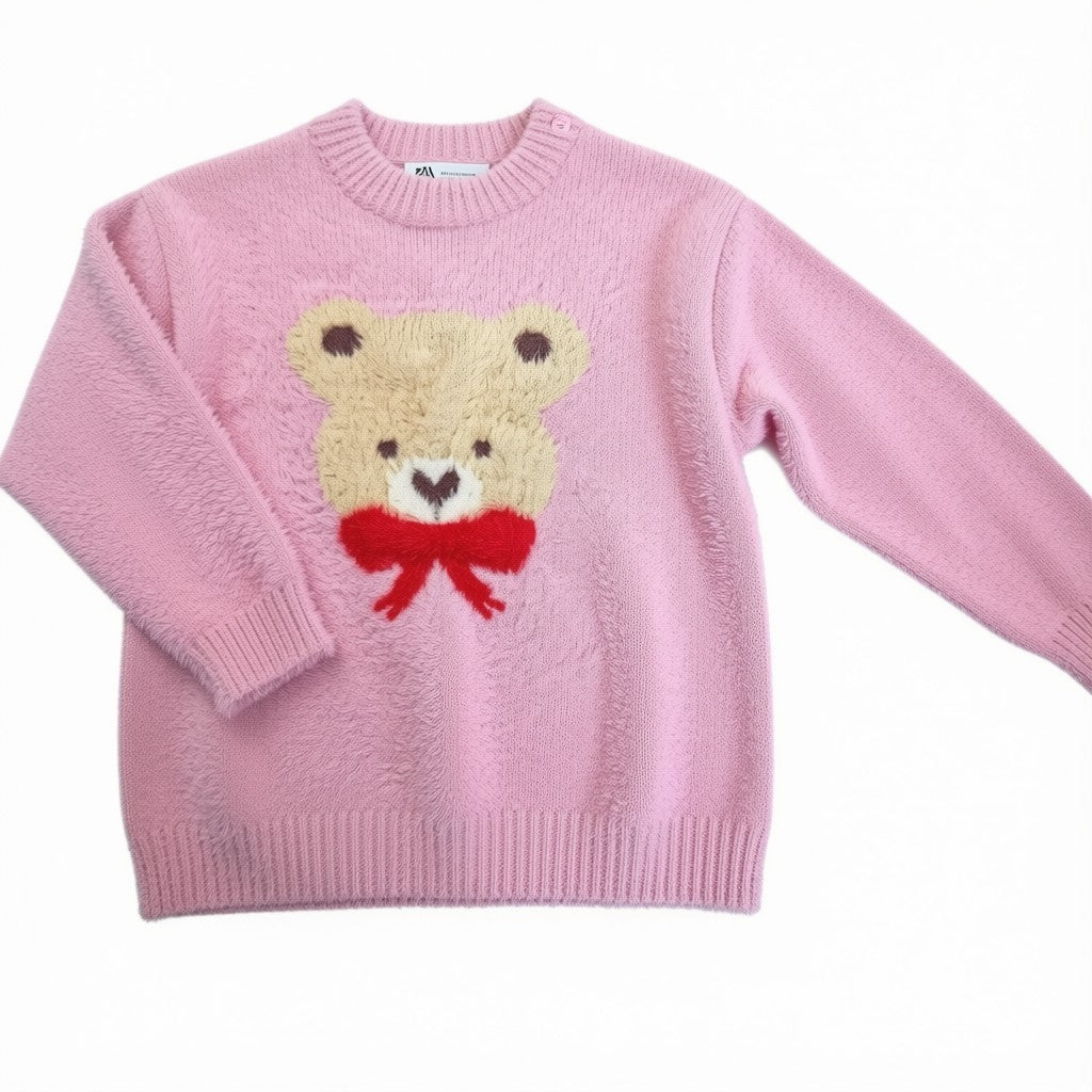 Maglioncino di Lana Orsetto Rosa 🐻🩷