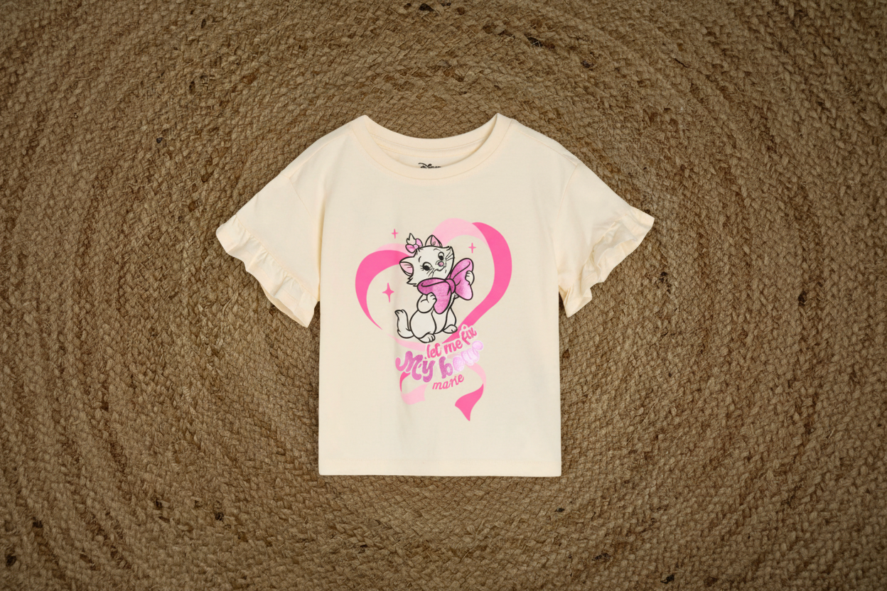 Completo Minou Disney – T-shirt e Shorts Rosa – Neonata